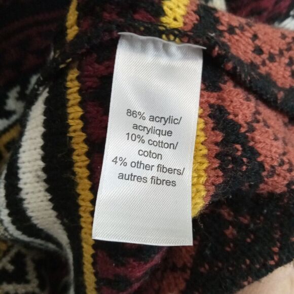 Maurices Multicolor AZTEC Open Front Draped Cardigan Sweater Women's Size Large - Picture 5 of 7